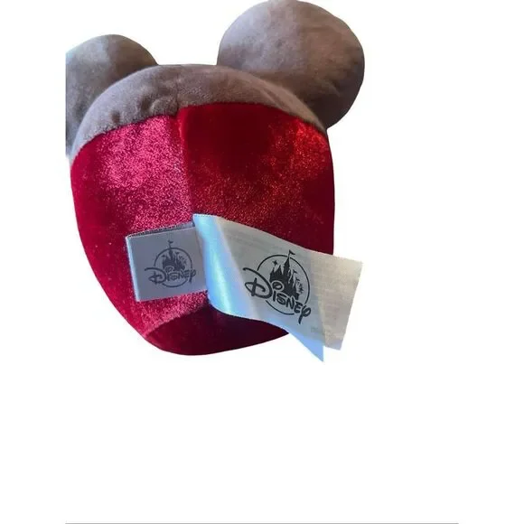 Disney Brown Red Yellow Mickey Mouse Candy Apple Plush Toy 11" - Picture 8 of 8